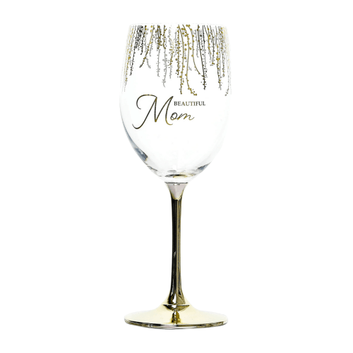 Beautiful Mom Crystal Wine Glass