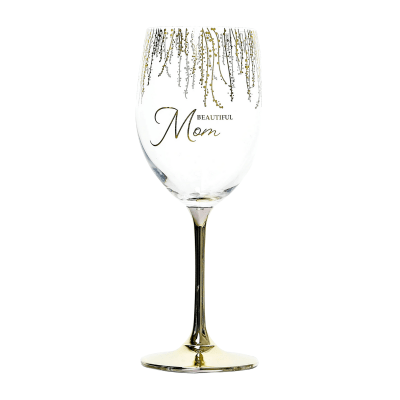 Beautiful Mom Crystal Wine Glass