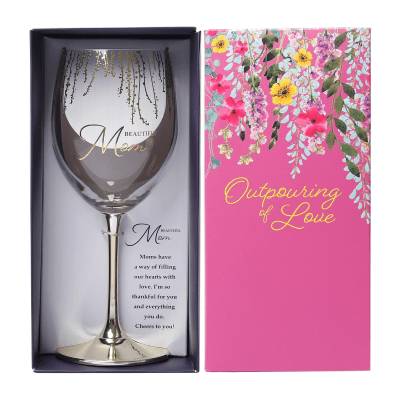 Beautiful Mom Crystal Wine Glass