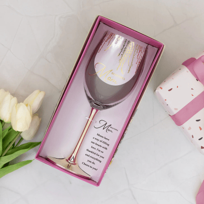 Beautiful Mom Crystal Wine Glass
