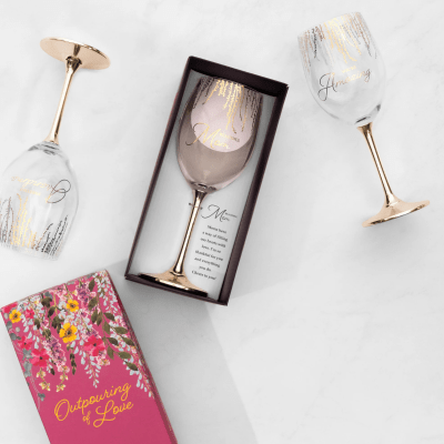 Beautiful Mom Crystal Wine Glass