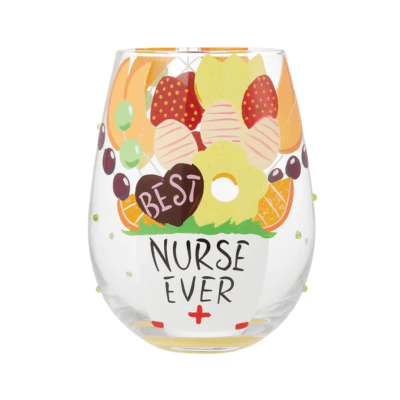 Lolita® Best Nurse Ever Stemless Wine Glass