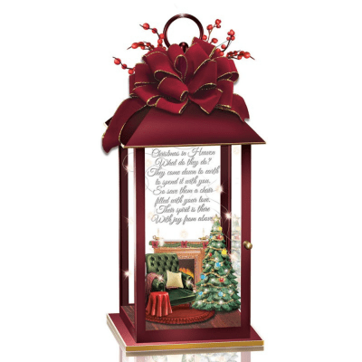 Christmas in Heaven Bereavement Illuminated Lantern Figurine