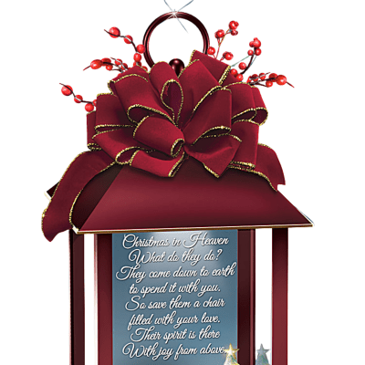 Christmas in Heaven Bereavement Illuminated Lantern Figurine