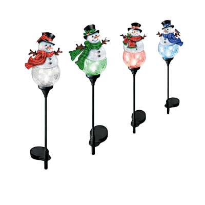 Dona Gelsinger 'Welcome Home' Snowman Solar-Powered Light