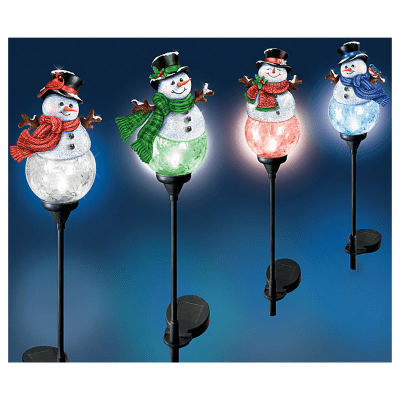 Dona Gelsinger 'Welcome Home' Snowman Solar-Powered Light
