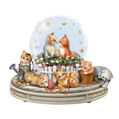 Paws-itively Precious Musical Glitter Globe