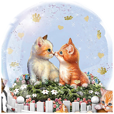 Paws-itively Precious Musical Glitter Globe
