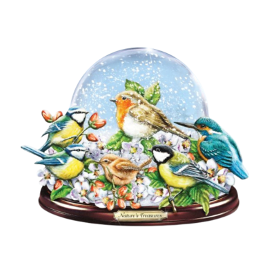 Simple Nature's Treasures Birds Globe Figurine