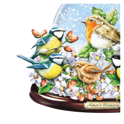 Simple Nature's Treasures Birds Globe Figurine
