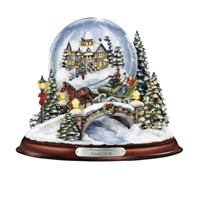 Thomas Kinkade 'Jingle Bells' Musical Illuminated Snow Globe