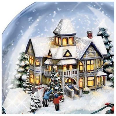 Thomas Kinkade 'Jingle Bells' Musical Illuminated Snow Globe