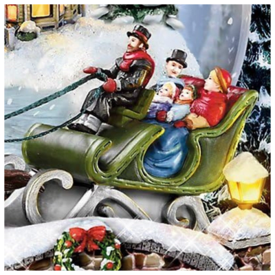 Thomas Kinkade 'Jingle Bells' Musical Illuminated Snow Globe