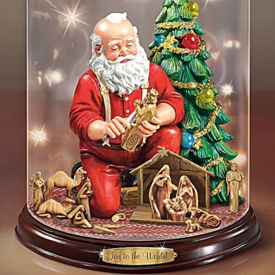 Thomas Kinkade 'Joy To The World' Illuminated Lantern Figurine