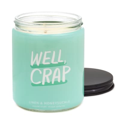 Well, Crap Linen and Honeysuckle Scented Jar Candle