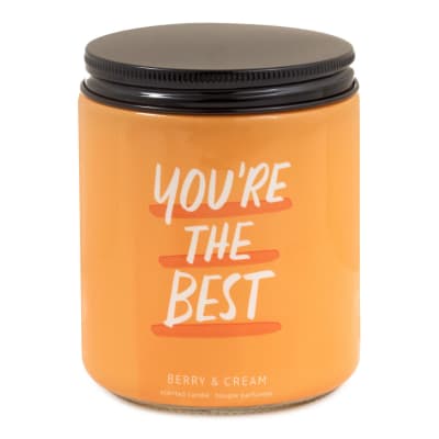 You're the Best Berry and Cream Scented Jar Candle