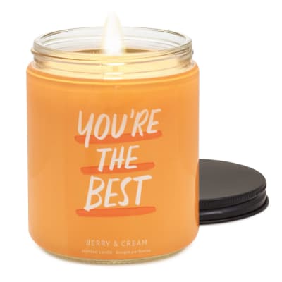 You're the Best Berry and Cream Scented Jar Candle