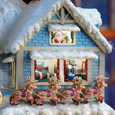Thomas Kinkade 'The Night Before Christmas' Victorian House Illuminated Figurine