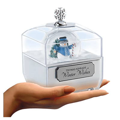 Thomas Kinkade 'Winter Wishes' Crystal Musical Box Figurine