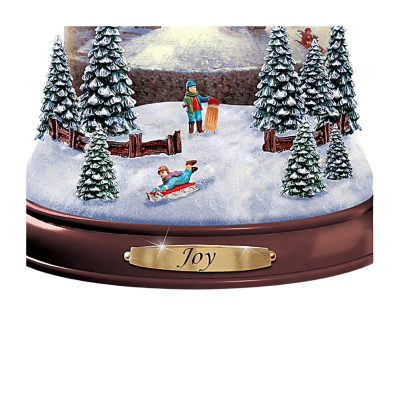 Thomas Kinkade Flurries of Light 'Joy' Projector Illuminated Candle