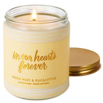 In Our Hearts Forever Fresh Mint & Eucalyptus Scented Jar Candle