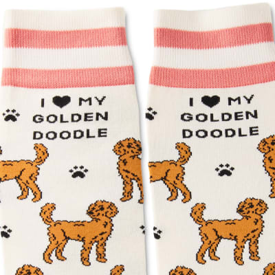I Love My Goldendoodle Crew Socks