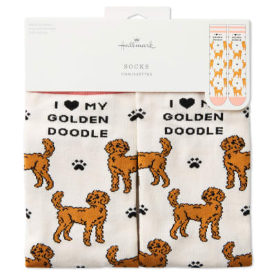 I Love My Goldendoodle Crew Socks