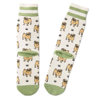 I Love My Pug Crew Socks
