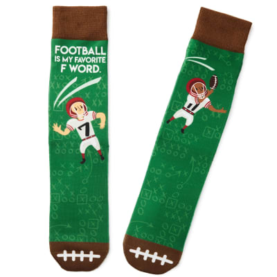 Football Is My Favorite F Word Funny Crew Socks