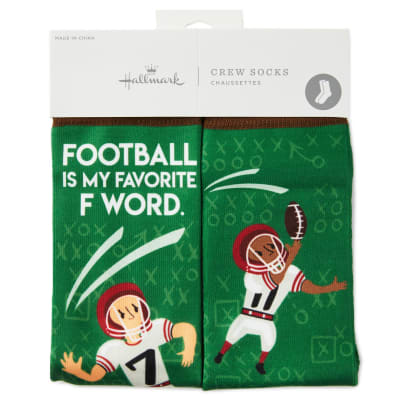 Football Is My Favorite F Word Funny Crew Socks