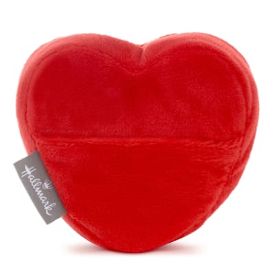 Red Heart With Pocket Plush Gift Card Holder