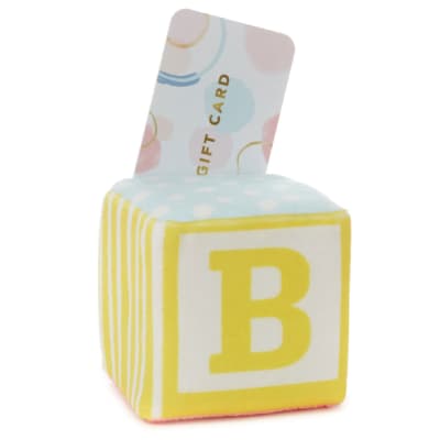 Baby Block Plush Gift Card Holder
