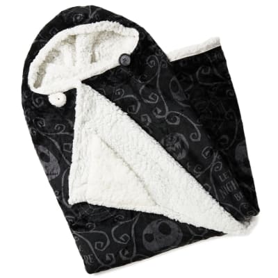 Disney Tim Burton's The Nightmare Before Christmas Jack Skellington Hooded Blanket