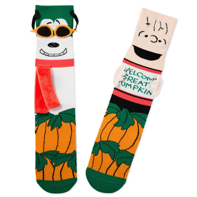 Peanuts® Great Pumpkin Linus and Flying Ace Novelty Socks