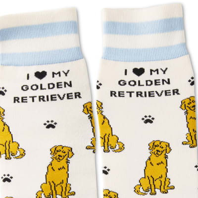 I Love My Golden Retriever Crew Socks