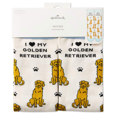 I Love My Golden Retriever Crew Socks