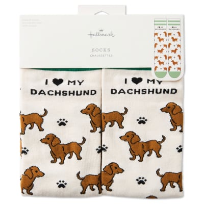 I Love My Dachshund Crew Socks