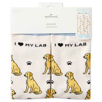 I Love My Yellow Lab Crew Socks