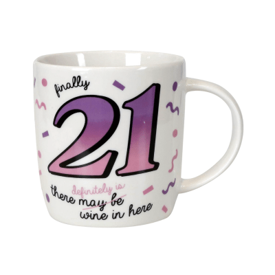 Finally 21st Birthday Mug with Glasses