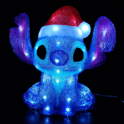 Disney Lilo and Stitch 'Santa Stitch' Acrylic Illuminated Figurine