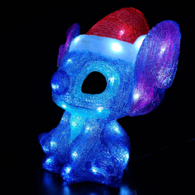 Disney Lilo and Stitch 'Santa Stitch' Acrylic Illuminated Figurine
