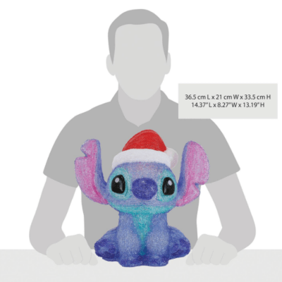 Disney Lilo and Stitch 'Santa Stitch' Acrylic Illuminated Figurine