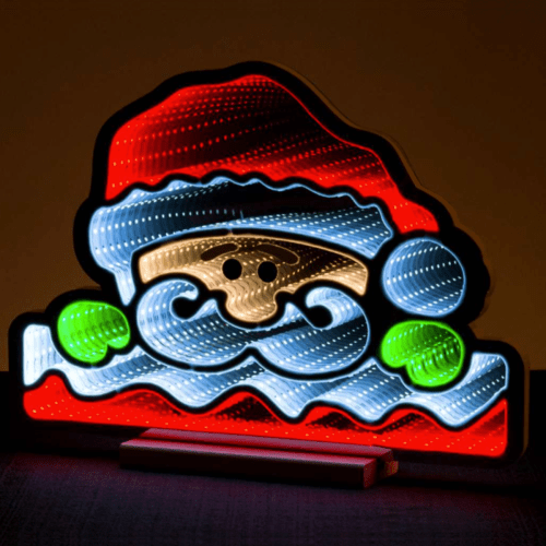 Infinity | Santa Head With Snow Standing Light