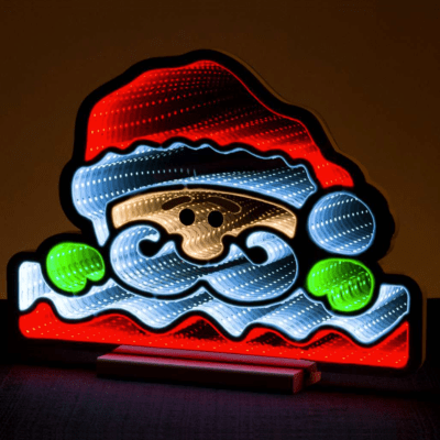 Infinity | Santa Head With Snow Standing Light