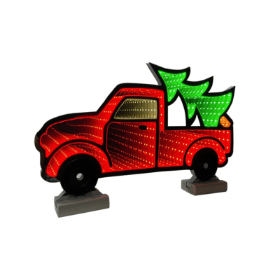 Infinity | Red Truck with Christmas Tree Standing Light