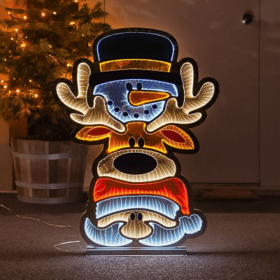 Infinity | Snowman, Reindeer, and Santa Standing Light