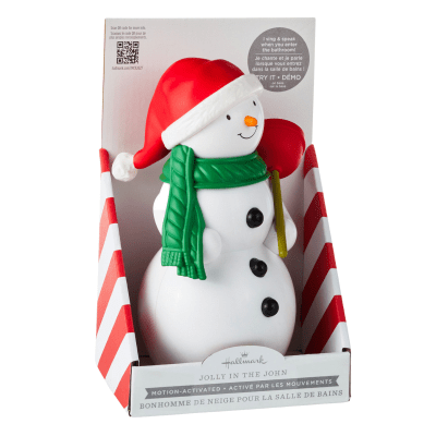 Jolly in the John Holiday Snowman Figurine With Sound