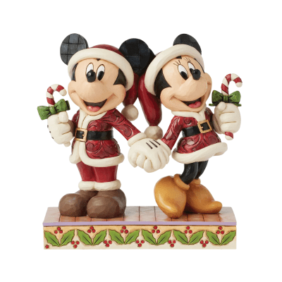 Jim Shore | Disney Mickey & Minnie 'Candy Canes' Christmas Figurine
