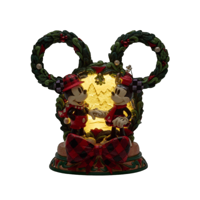 Jim Shore | Disney Mickey & Minnie Christmas Diorama Illuminated Figurine