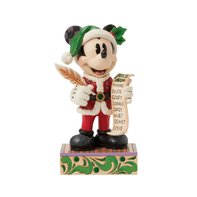 Jim Shore | Disney Santa Mickey with List Figurine